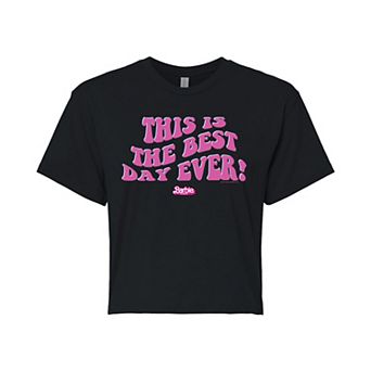 Juniors' Barbie The Movie Best Day Cropped Tee