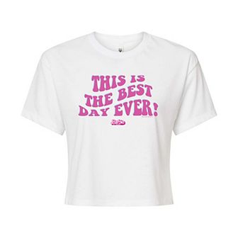 Juniors' Barbie The Movie Best Day Cropped Tee