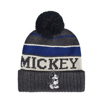 Disney's Mickey Mouse Striped Cuff Pom Beanie