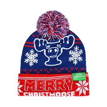 National Lampoon Merry Christmoose Knit Pompom Beanie