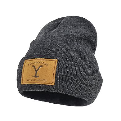Yellow Stone Pu Patch Beanie
