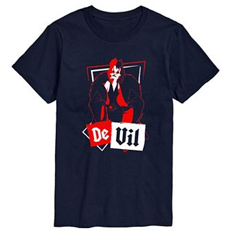 Disney Villains 101 Dalmatians De Vil Men's Graphic Tee