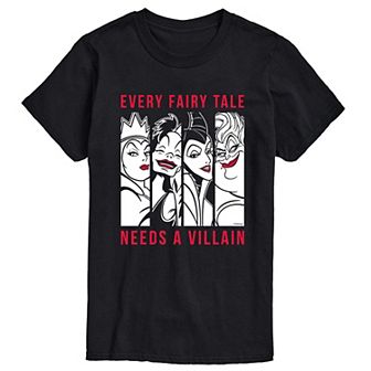 Disney Villains Men's Every Fairy Tale Needs a Villain Graphic Tee