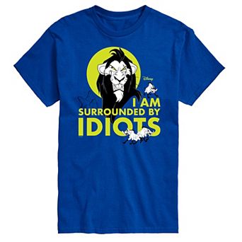 Disney Villains Lion King Men's I am Surrounded By Idiots Graphic Tee