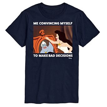 Disney Villains The Little Mermaid Ursula Men's Bad Decisions Graphic Tee