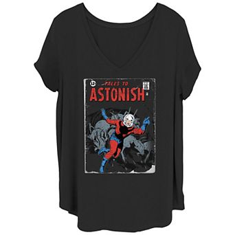 Juniors' Plus Size Ant-Man Vintage Distressed Comic Cover Graphic Tee