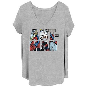 Juniors' Plus Size Ant-Man Comic Filled Logo Graphic Tee