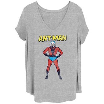 Juniors' Plus Size Ant-Man Comic Hero Pose Graphic Tee