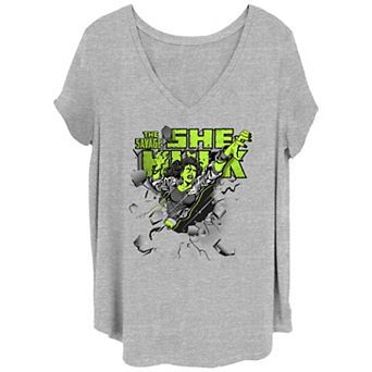 Juniors' Plus Size She-Hulk The Savage Breaking Walls Graphic Tee