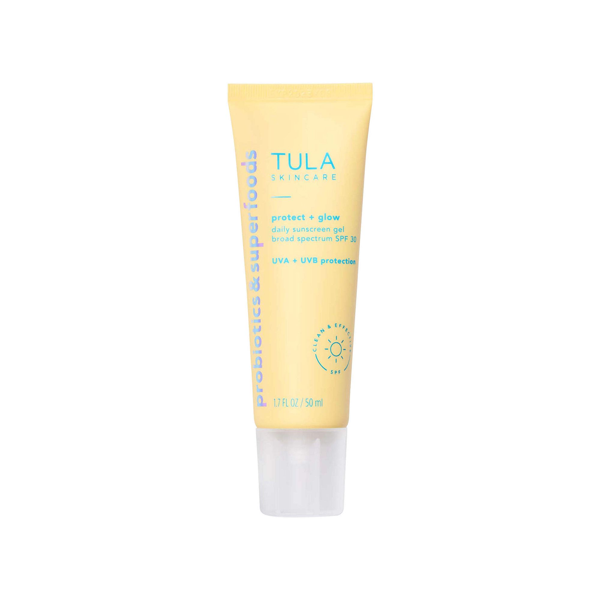 TULA Skincare Protect + Glow Daily Sunscreen Gel Broad Spectrum SPF 30, Siz