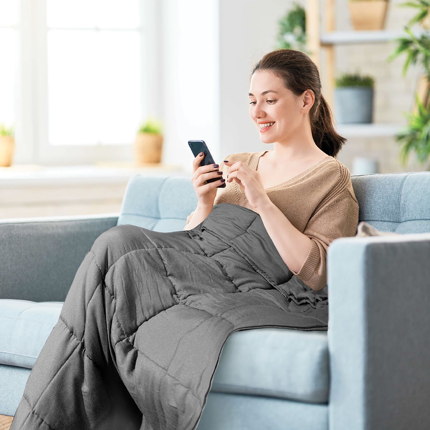 Altavida 5 lb. Washable Microfiber Weighted Blanket Throw