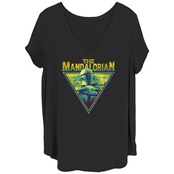 Juniors' Plus Size The Mandalorian Triangle Child Graphic Tee