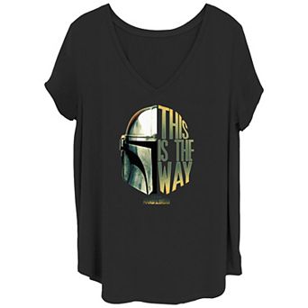 Juniors' Plus Size The Mandalorian This Is The Way Helmet Graphic Tee