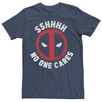 Men's Marvel Deadpool No One Cares Logo Graphic Tee