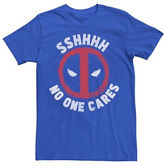 Men's Marvel Deadpool No One Cares Logo Graphic Tee