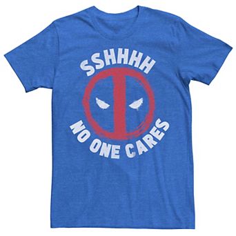 Men's Marvel Deadpool No One Cares Logo Graphic Tee