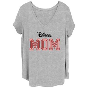 Juniors' Plus Size Disney Mom Varsity Style Graphic Tee