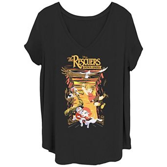 Juniors' Plus Size The Rescuers Down Under Movie Poster Graphic Tee