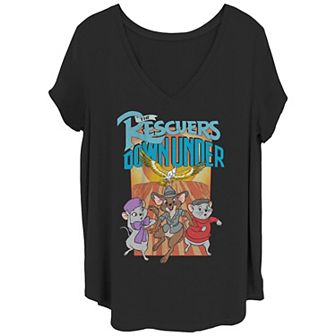 Juniors' Plus Size The Rescuers Down Under Movie Poster Graphic Tee