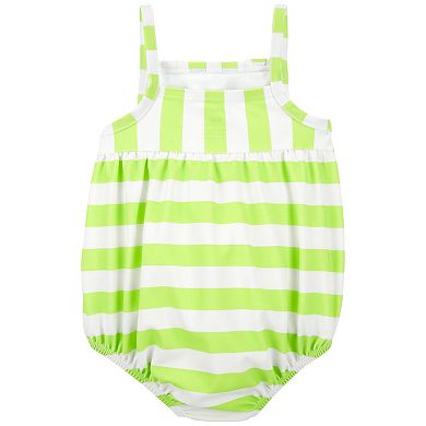 Baby Girls Carter's Ruffled Striped 1-Piece Swimsuit