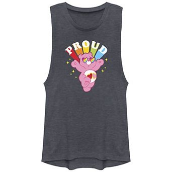 Juniors' Care Bears Pride Proud Bear Graphic Tank Top