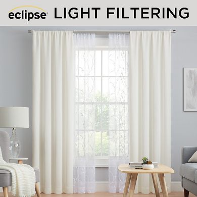 eclipse Raylan Keoni Embroidery 4-Window Curtain Panels