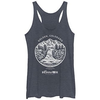 Juniors' Millers Coors Golden Colorado Mountain Stamp Tri-Blend Racerback Graphic Tank Top