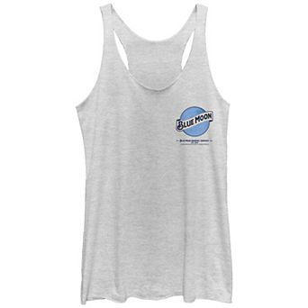 Juniors' Millers Coors The Blue Moon Chest Logo Tri-Blend Racerback Graphic Tank Top