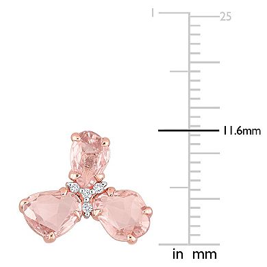 Stella Grace 14k Rose Gold Light Pink Sapphire & Diamond Accent Stud Earrings