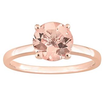 Stella Grace 10K Rose Gold Morganite Solitaire Ring