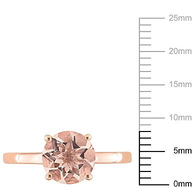 Stella Grace 10K Rose Gold Morganite Solitaire Ring