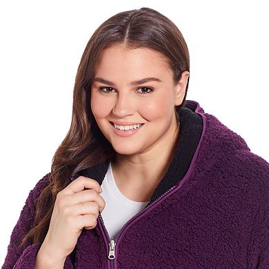 Women's Weathercast Reversible Zip Front Fleece Jacket