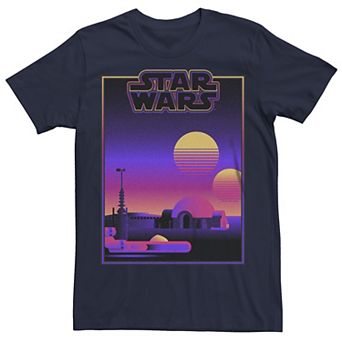Juniors' Star Wars Tatooine Sunset Boyfriend Graphic Tee