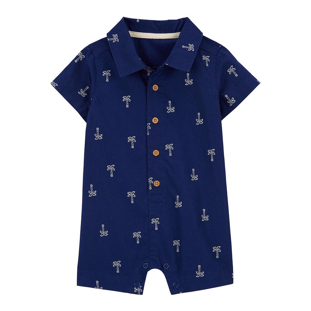 Carter's Baby Boy Hooded Orange Tie Dye Romper