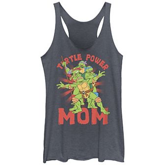 Women's Nickelodeon Teenage Mutant Ninja Turtles Turtle Power Mom Tri-Blend Racerback Tank Top