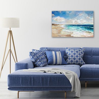 COURTSIDE MARKET Coastal Blues Canvas Wall Art