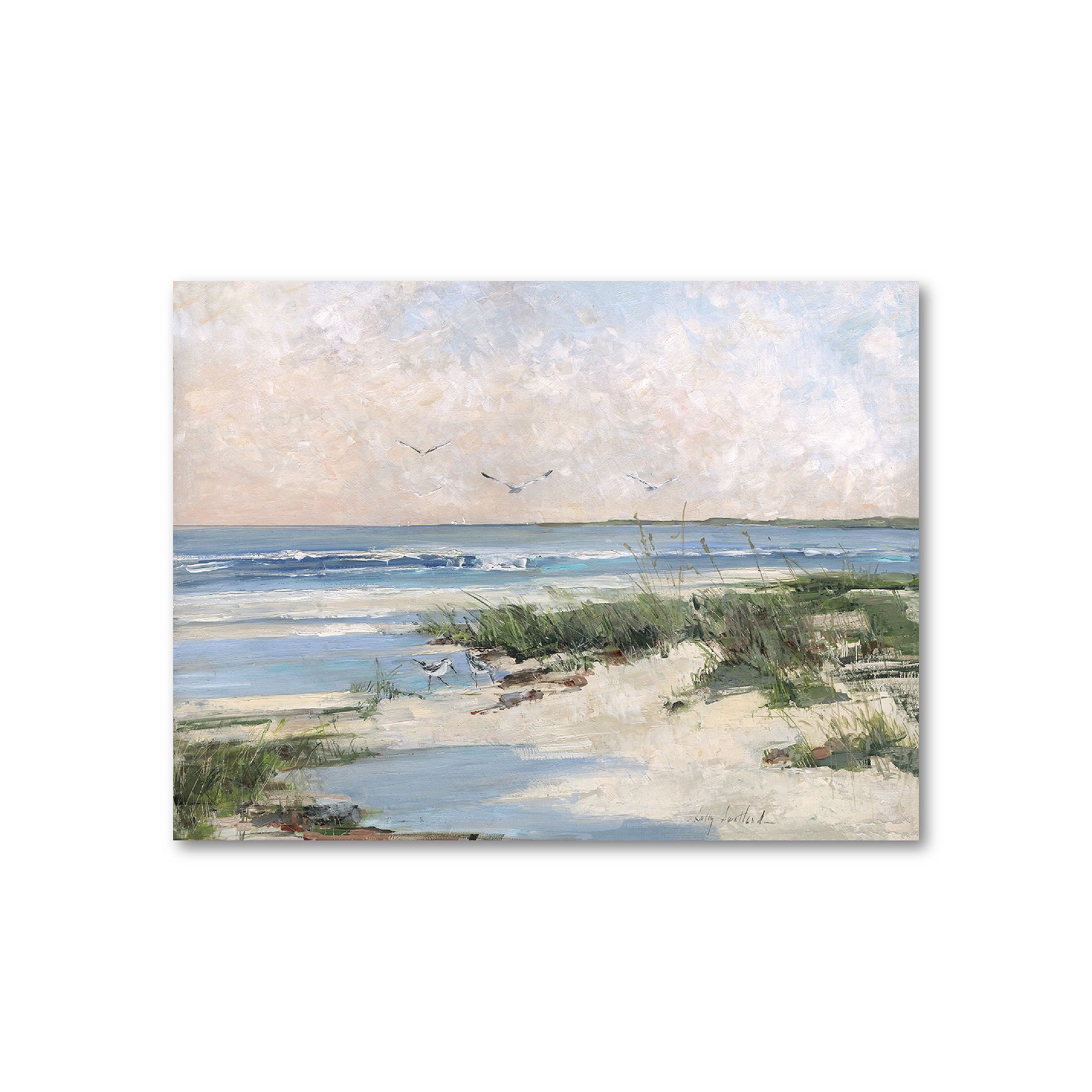 COURTSIDE MARKET Soft Morning Sea Canvas Wall Art, Multi