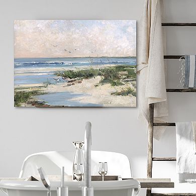 COURTSIDE MARKET Soft Morning Sea Canvas Wall Art