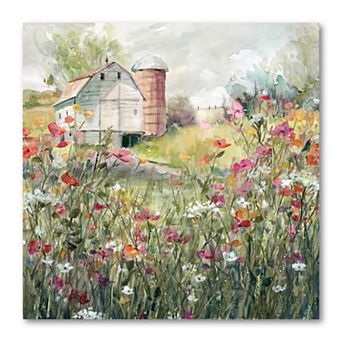 COURTSIDE MARKET Farm In Bloom Canvas Wall Art