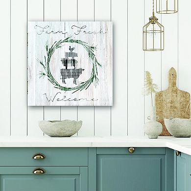 COURTSIDE MARKET Farm Fresh Welcome Canvas Wall Art