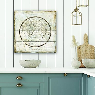 COURTSIDE MARKET Hemisphere II Canvas Wall Art