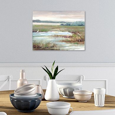 Courtside Market Early Morning Landscape Canvas Wall Art