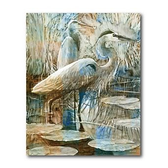 Courtside Market Marsh Herons Canvas Wall Art
