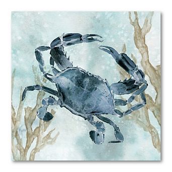 COURTSIDE MARKET Navy Crab Canvas Wall Art