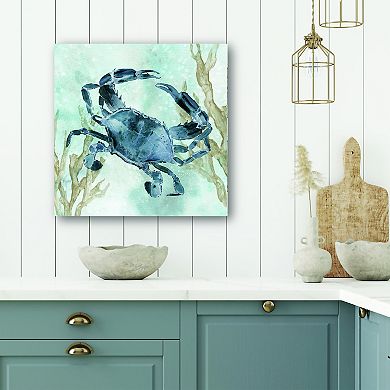 COURTSIDE MARKET Navy Crab Canvas Wall Art