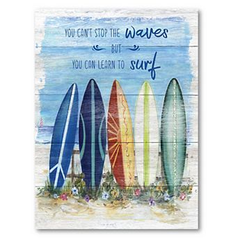 COURTSIDE MARKET Can't Stop The Waves Canvas Wall Art
