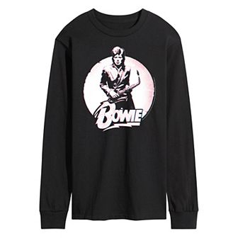 Men's David Bowie Distressed Long Sleeve Tee