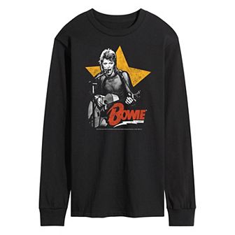 Men's David Bowie Guitar Long Sleeve Tee