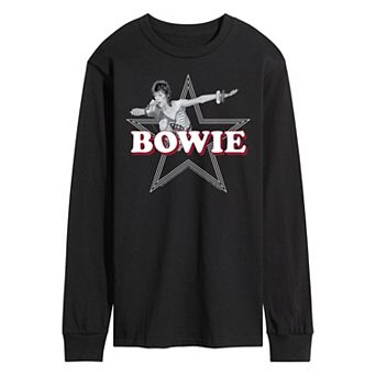 Men's David Bowie Star Long Sleeve Tee