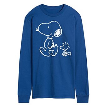 Men's Peanuts Snoopy Woodstock Walk Long Sleeve Tee
